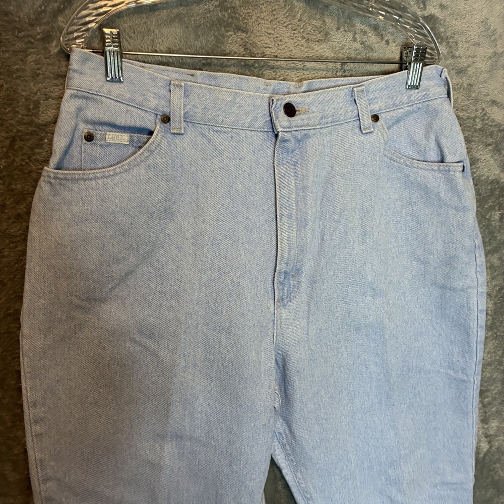Vtg Lee Women Classic Mom Jean 18 Plus Very Light Wash High Rise Retro 90s Basic